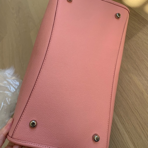 COACH 33995 CROSBY CROSSGRAIN LEATHER CARRYALL BAG SATCHEL PURSE Pink NEW - Picture 5 of 12